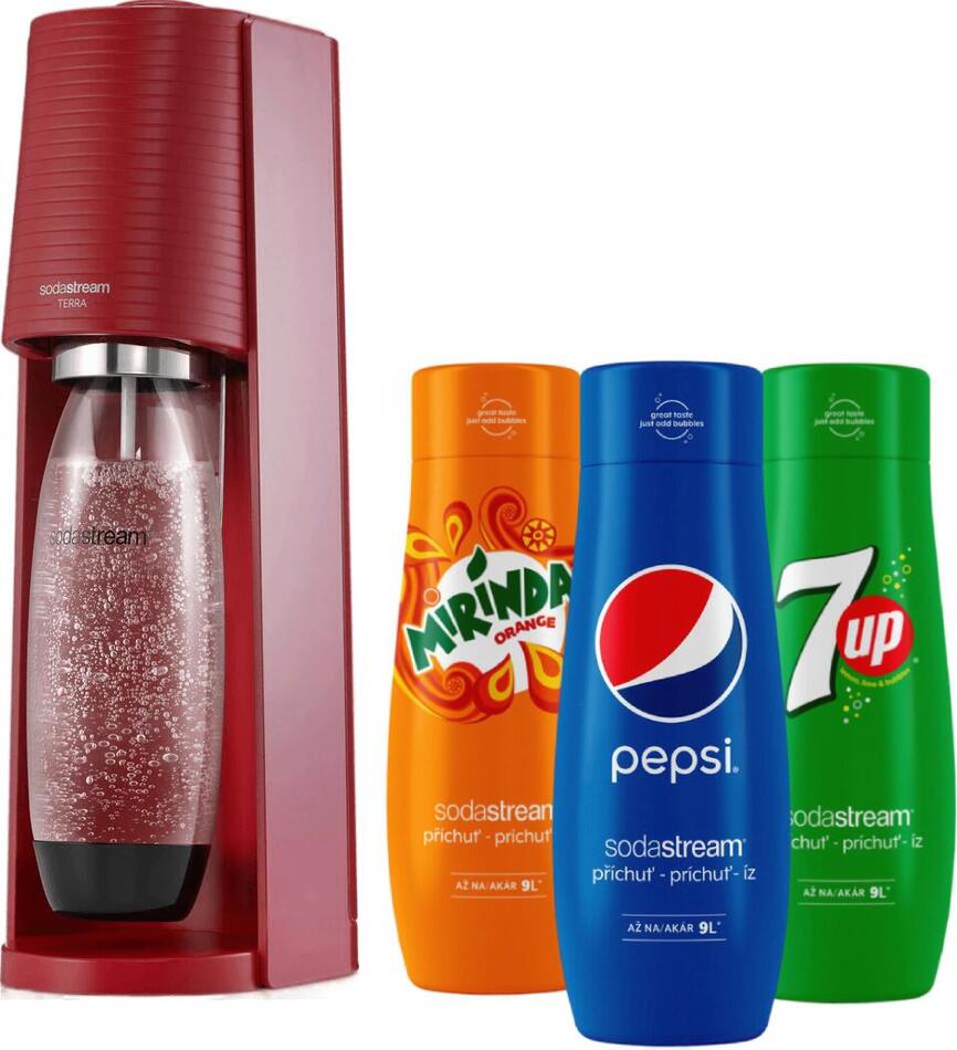 Set Sodastream Terra Red Sirup Sodastream Pepsi Ml Sirup