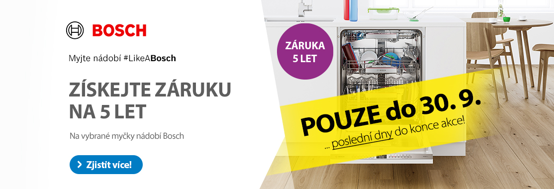 Prodlouen zruka 5 let na vybran myky ndob Bosch
