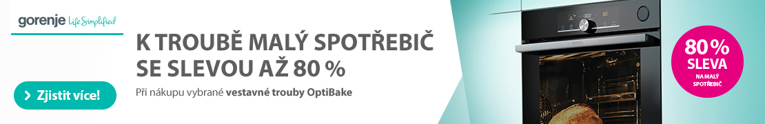 Zakupte troubu Gorenje a zskejte slevu 80 % na mal spotebie