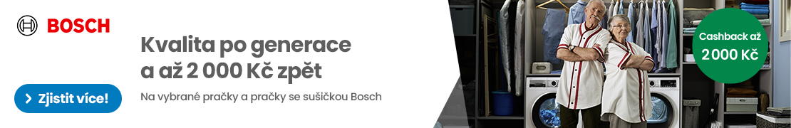 Cashback a 2 000 K na praky a praky se suikou Bosch