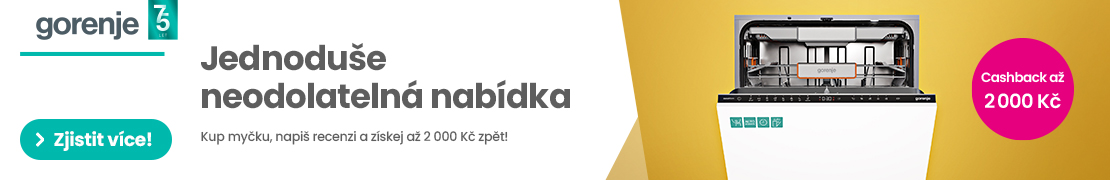 CASHBACK Gorenje! Zskejte zpt a 2 000 K!