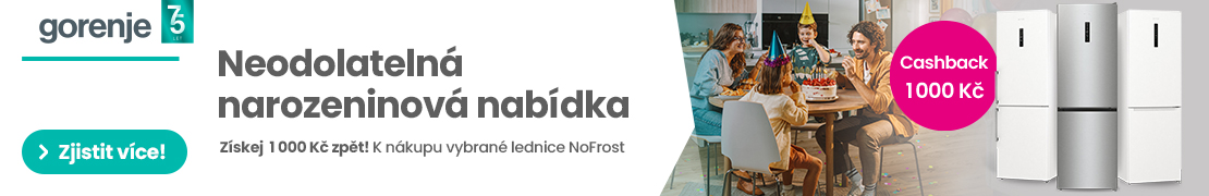 CASHBACK Gorenje - zskejte 1000 K z ceny zpt