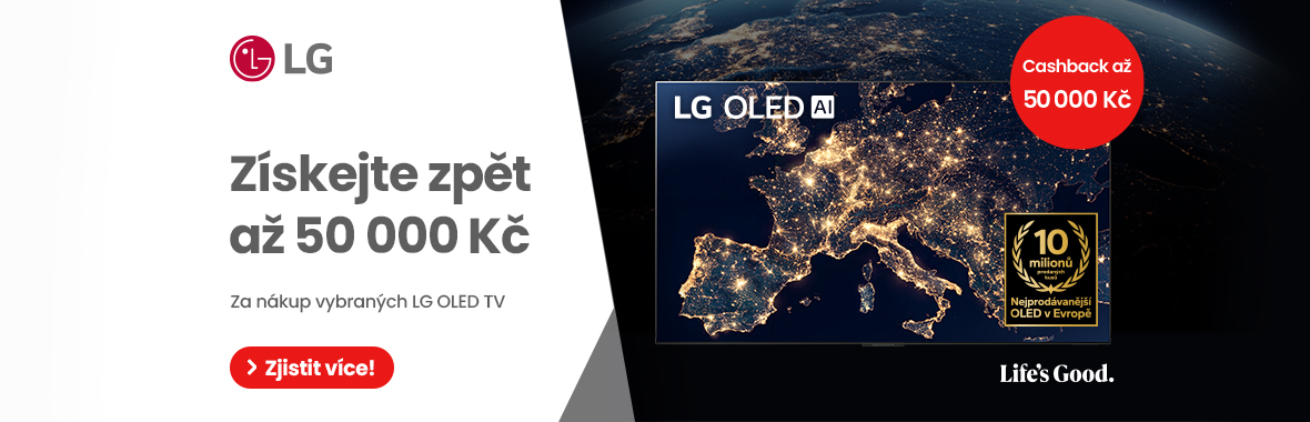 CASHBACK a 50 000 K k nkupu vybranch LG TV!