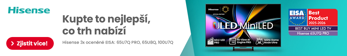 Ocenn EISA AWARDS 2025-2026 pro Hisense TV (televize)