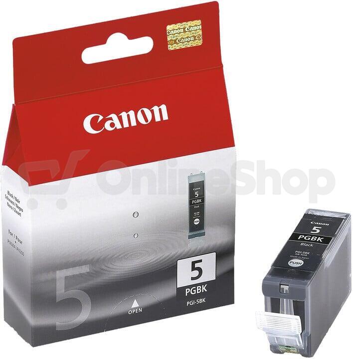 Inkoustová náplň Canon PGI-5Bk, 340 stran originální - černá