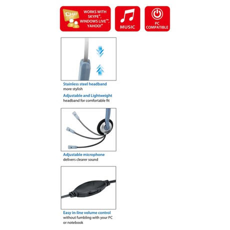 Headset Genius HS-02S - černý/stříbrný