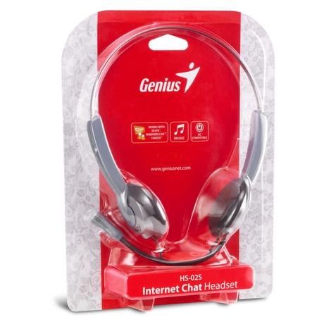 Headset Genius HS-02S - černý/stříbrný