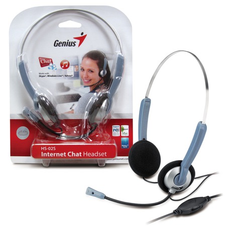 Headset Genius HS-02S - černý/stříbrný