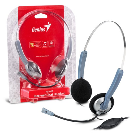 Headset Genius HS-02S - černý/stříbrný