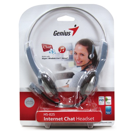 Headset Genius HS-02S - černý/stříbrný