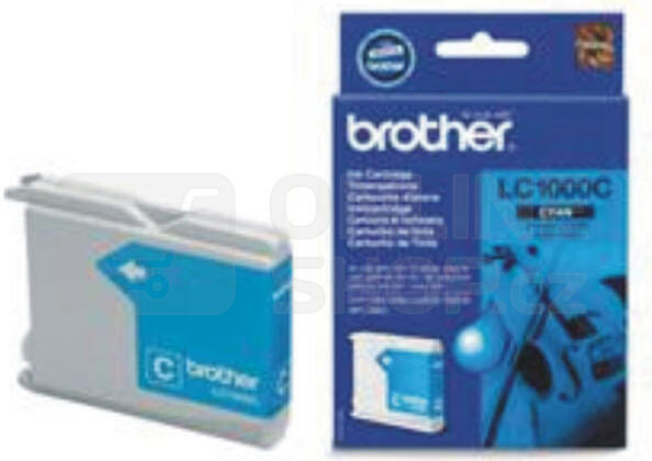 Inkoustová náplň Brother LC-1000C, 400 stran originální - modrá