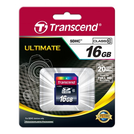 Pamov karta Transcend SDHC 16GB Class10 - Transcend SDHC 16GB Class10 (foto 1)