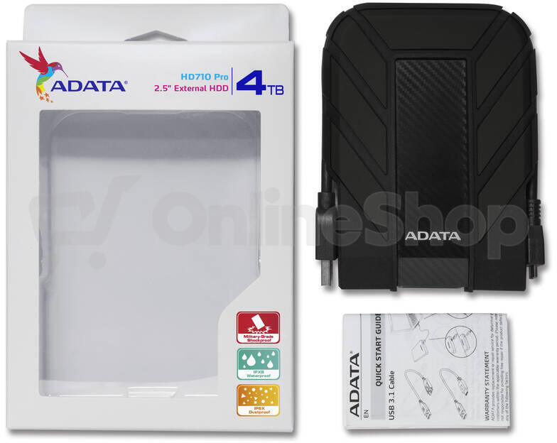 ADATA HD710P 4TB HDD / Externí / 2,5" / USB 3.1 / odolný / černý (AHD710P-4TU31-CBK)