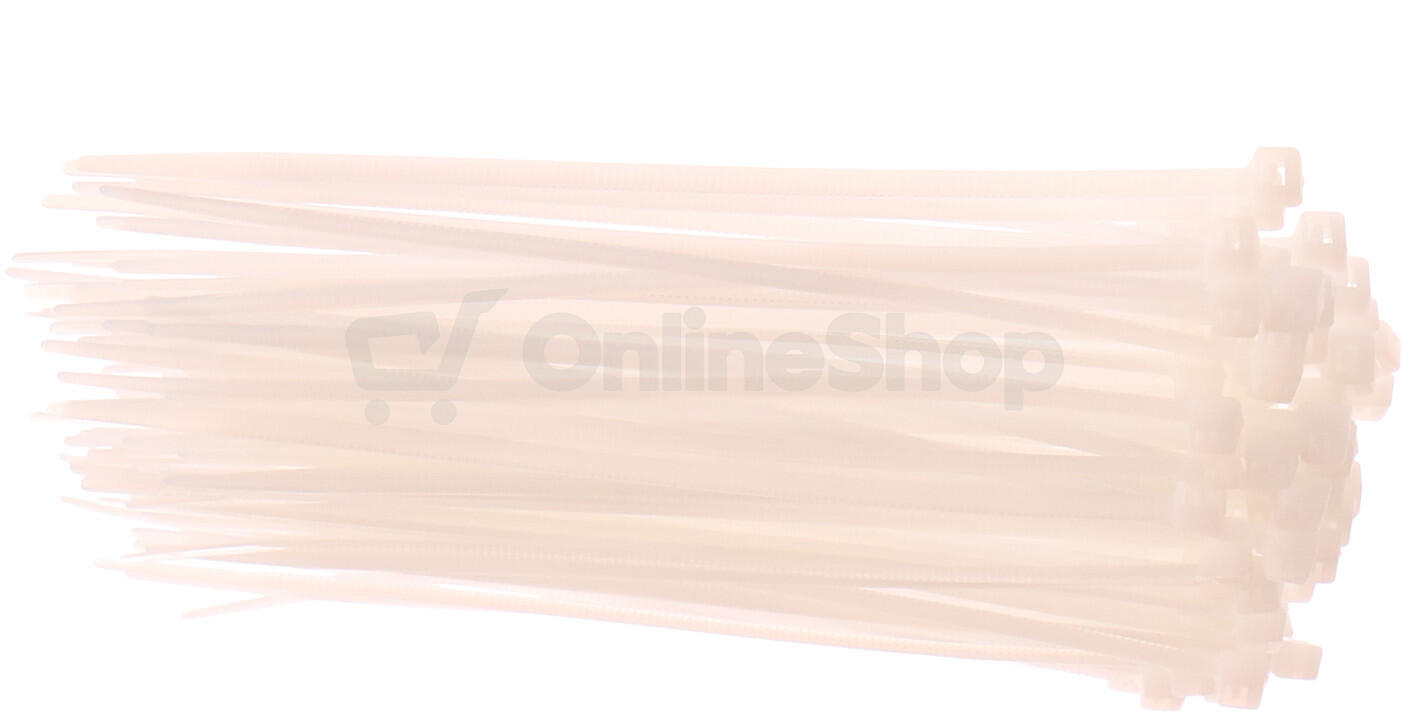 Pásky na vodiče bílé, 140x3,6mm, 100ks, NYLON EXTOL-PREMIUM