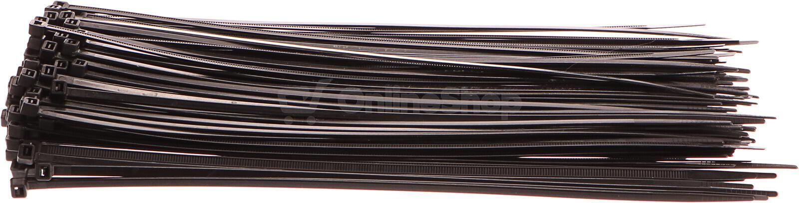 Pásky na vodiče černé, 300x4,8mm, 100ks, NYLON EXTOL-PREMIUM
