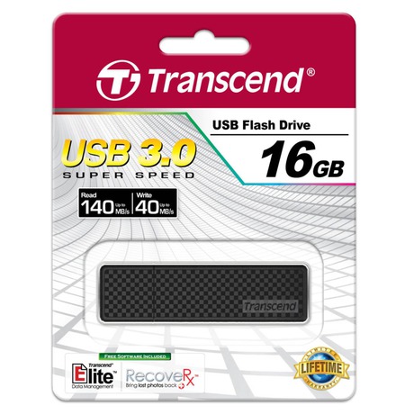 Transcend 16GB JetFlash 780, USB 3.0 flash disk, MLC, vysokorychlostn, 400 MB/s R, 150 MB/s W, erno/ed (TS16GJF780)