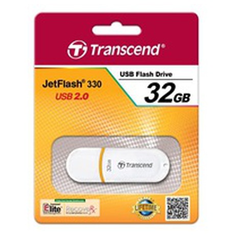 Transcend 32GB JetFlash 330, USB 2.0 flash disk, bílo/oranžový (foto 2)