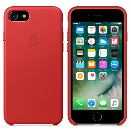 Kryt na mobil Apple Leather Case pro iPhone 7 - červený - Apple iPhone 7&nbsp;Leather Case Red (foto 5)