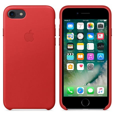 Kryt na mobil Apple Leather Case pro iPhone 7 - červený - Apple iPhone 7&nbsp;Leather Case Red (foto 7)
