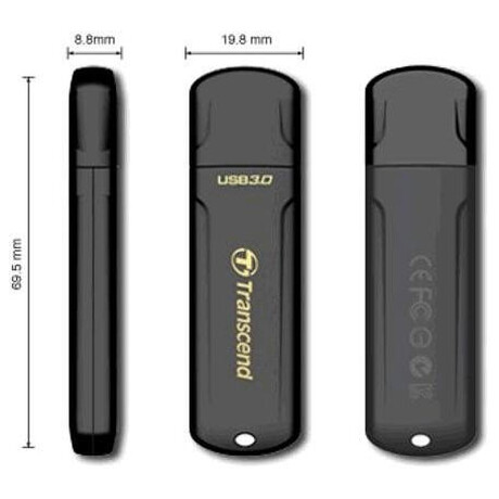 Transcend 32GB JetFlash 700, USB 3.0 flash disk, černý (foto 2)