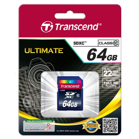 Paměťová karta Transcend SDXC 64GB UHS-I U1 (30MB/s) - Transcend 64GB SDXC (foto 2)