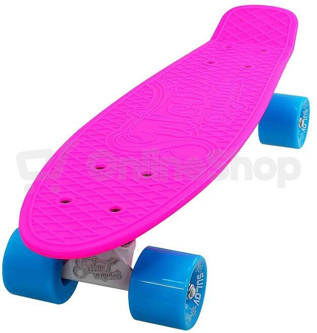Penny board 22" SULOV® NEON SPEEDWAY růžovo-modro-bílý