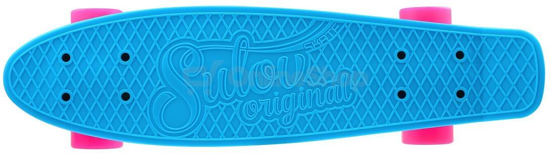 Penny board 22" SULOV® NEON SPEEDWAY sv.modrý-růžový