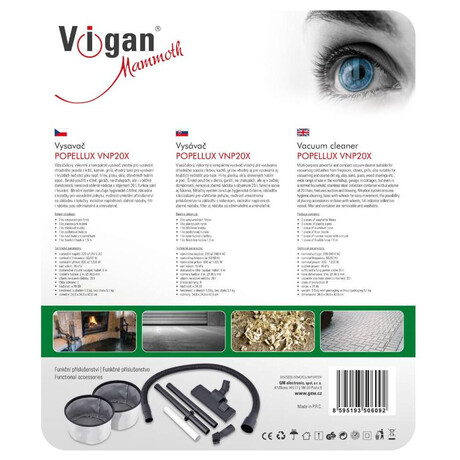 Vceelov vysava VIGAN Mammoth VNP20X, nerezov