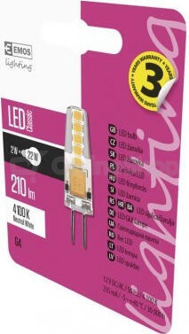 Emos ZQ8621 LED CLS JC A++ 2W G4 NW
