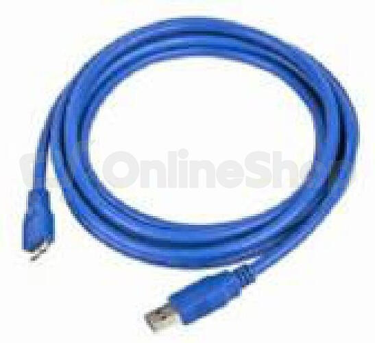 Gembird kabel USB A-B micro 1,8m 3.0, modrý (CCP-mUSB3-AMBM-6)