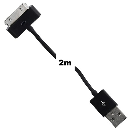 WE Datový kabel iPhone 4 200cm černý (09975)