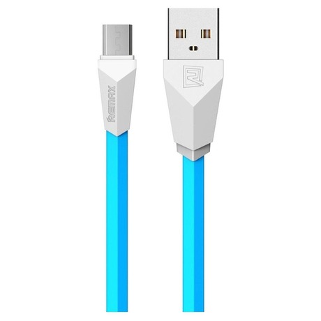 Datový kabel ALIEN, micro USB, barva bílo-modrá (foto 1)
