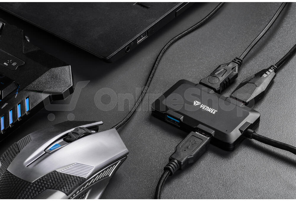 USB Hub Yenkee YHB 4341BK 4x USB 3.0 černý