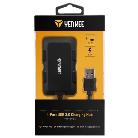 USB Hub Yenkee YHB 4341BK 4x USB 3.0 ern