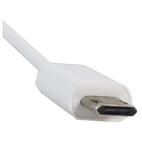 Datový kabel DOUBLESIDE microUSB nabíjecí, bílý (foto 1)