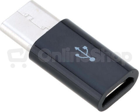 Adaptér Forever microUSB/USB-C (F/M) černý