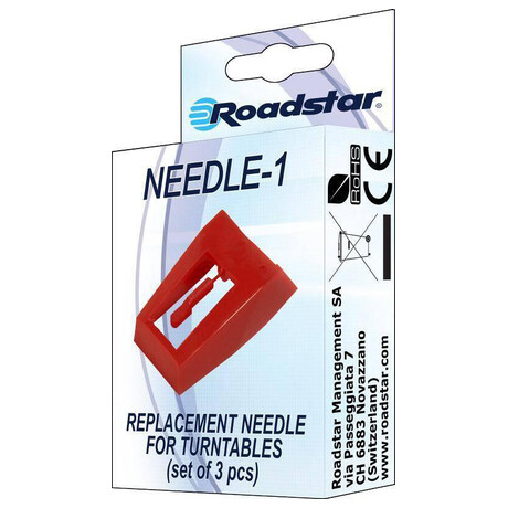 Gramofonov vloka Roadstar Needle-1, 3 ks