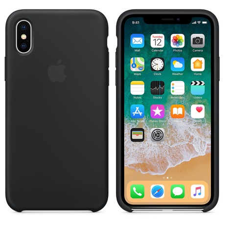 Apple Silicone Case pro iPhone X&nbsp;- černý (foto 1)
