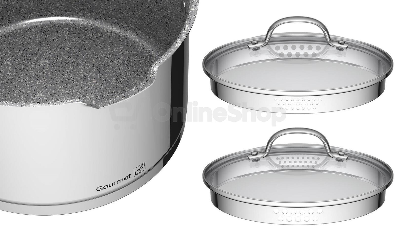 Sada nádobí G21 Gourmet Miracle s cedníkem, 9 dílů