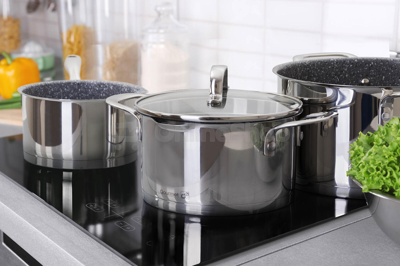 Sada nádobí G21 Gourmet Miracle s cedníkem, 9 dílů