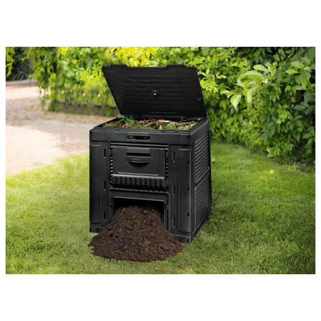 Keter E-kompostér 470L s&nbsp;podstavcem černý (foto 4)