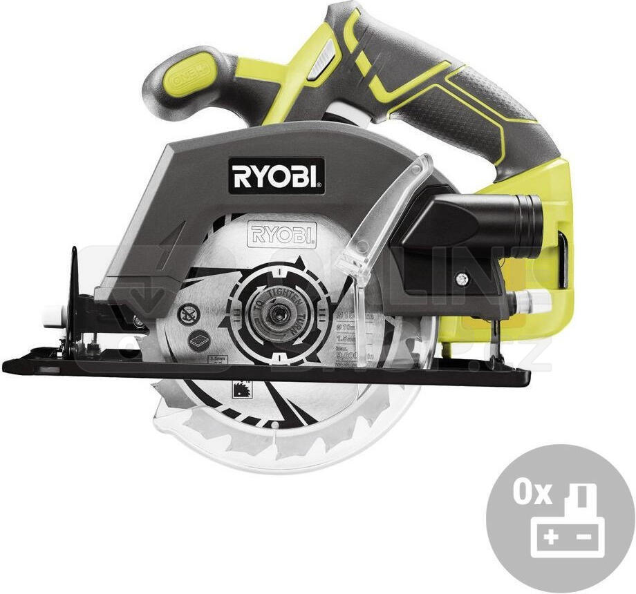 Gripzone Handgreep RYOBI - R18CSP-0 Cirkelzaag 18 V ONE Lemmet 150 Mm – Voor Al Je Rechte En Schuine Sneden, Voor Het Verwijderen Van Planken, Sparren, Madrier In Timmerwerk, Dakvilt En Houtbewerking