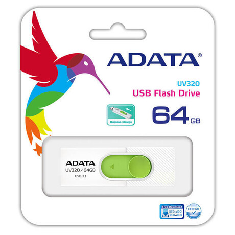 ADATA UV320/64GB/USB 3.2/USB-A/Bílá (foto 2)