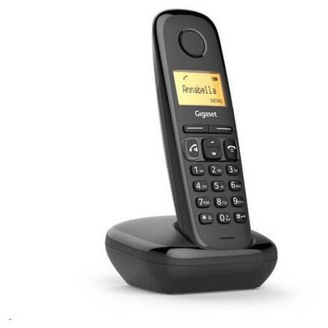 SIEMENS Gigaset A270-BLACK - DECT/GAP bezdrtov telefon, barva ern (GIGASET-A270-BLACK)