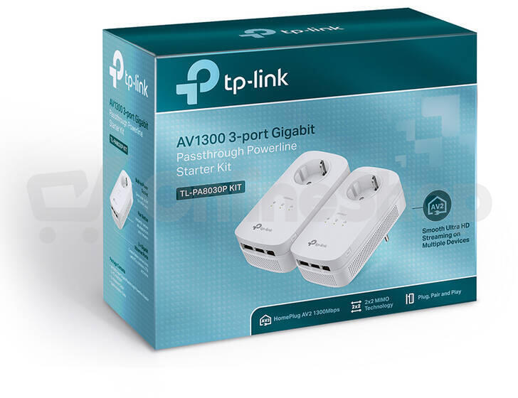 Powerline ethernet TP-Link TL-PA8030P KIT starter kit, AV 1300