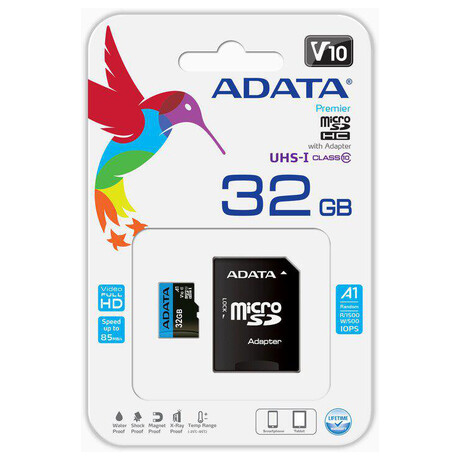 ADATA MicroSDHC 32GB UHS-I Class 10, A1 + SD adaptr (foto 3)