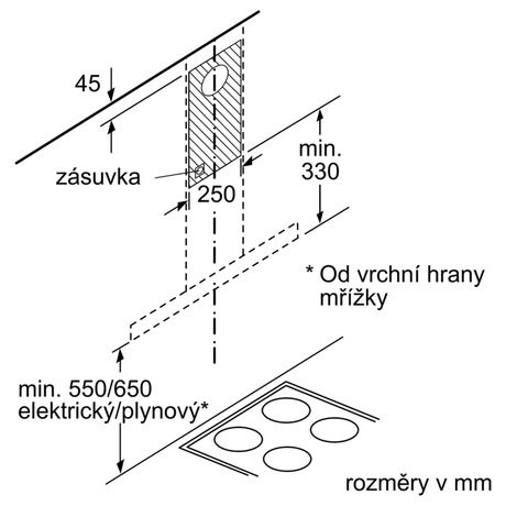 Odsava par Bosch DWB66DM50 komnov nerez