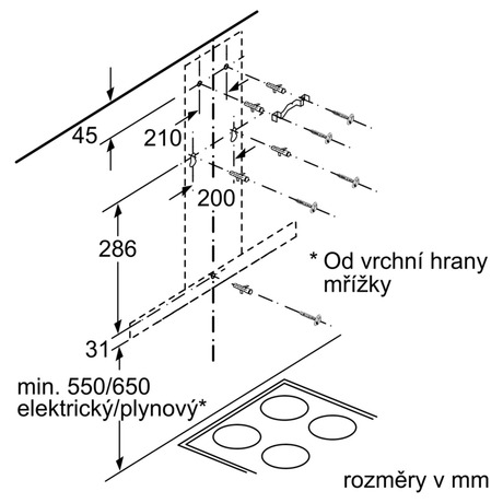 Odsava par Bosch DWB66DM50 komnov nerez