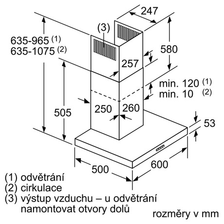 Odsava par Bosch DWB66DM50 komnov nerez