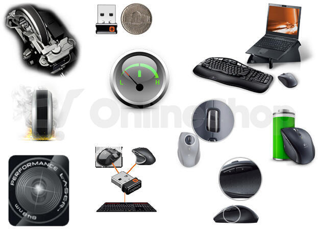 Myš Logitech Wireless Mouse M705 Marathon, černá (910-001949)